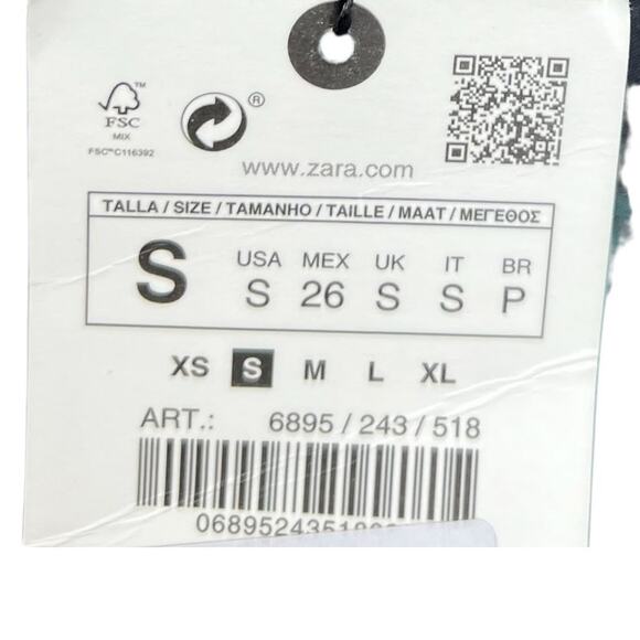 Zara Maxi Dress Tie Dye Printed Chiffon Beaded Straps‎ Green Size Small - Picture 14 of 16